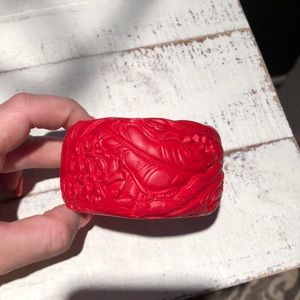 Red cuff bracelet